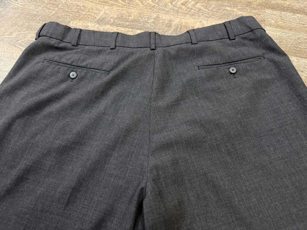 Stafford Performance Dress Pants Mens 42x30 Brown Wool Blend Classic Fit Black - Picture 13 of 13